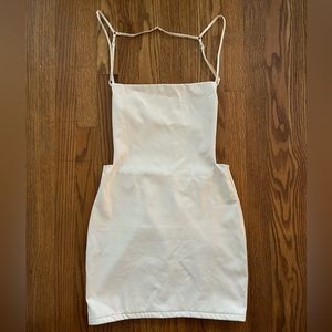 TOBI Pleather Open Back Bodycon Dress